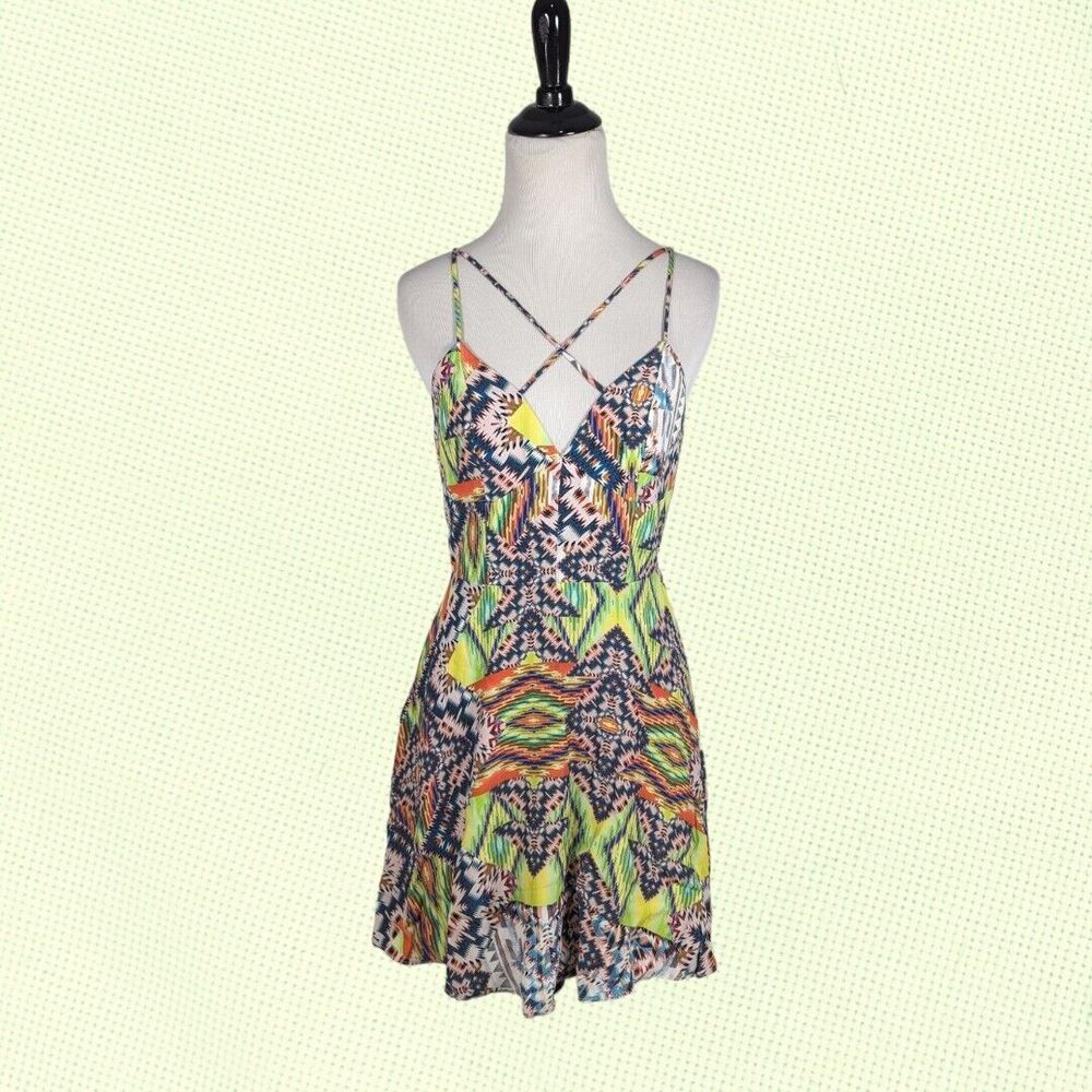 NBD x Naven Twins Mini‎ Dress S Fit Flare Skater Aztec rave festival party